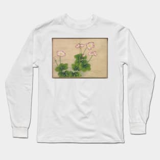 Mallow Flowers (Flower and Bird Paintings) by Zhang Ruoai Long Sleeve T-Shirt